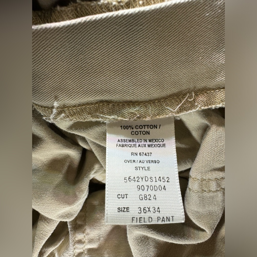 Polo Jeans Co. Ralph Lauren Field Pant Khaki Utility Pants Size 36x34 - Picture 11 of 12